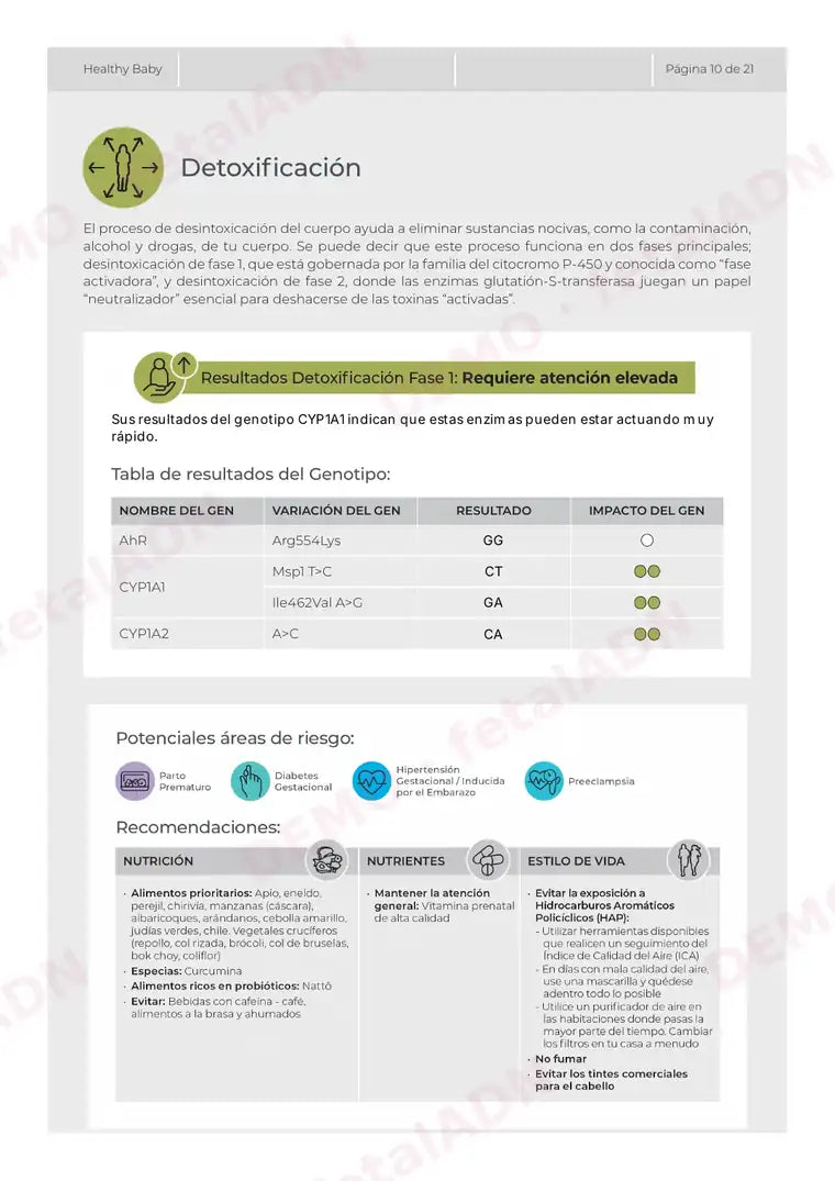 Detoxificación: resultados y recomendaciones